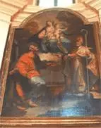 Giovanni Domenico Molinari - Pala d’altare: Madonna col bambino, San Sebastiano apostolo e San Grato (1788)